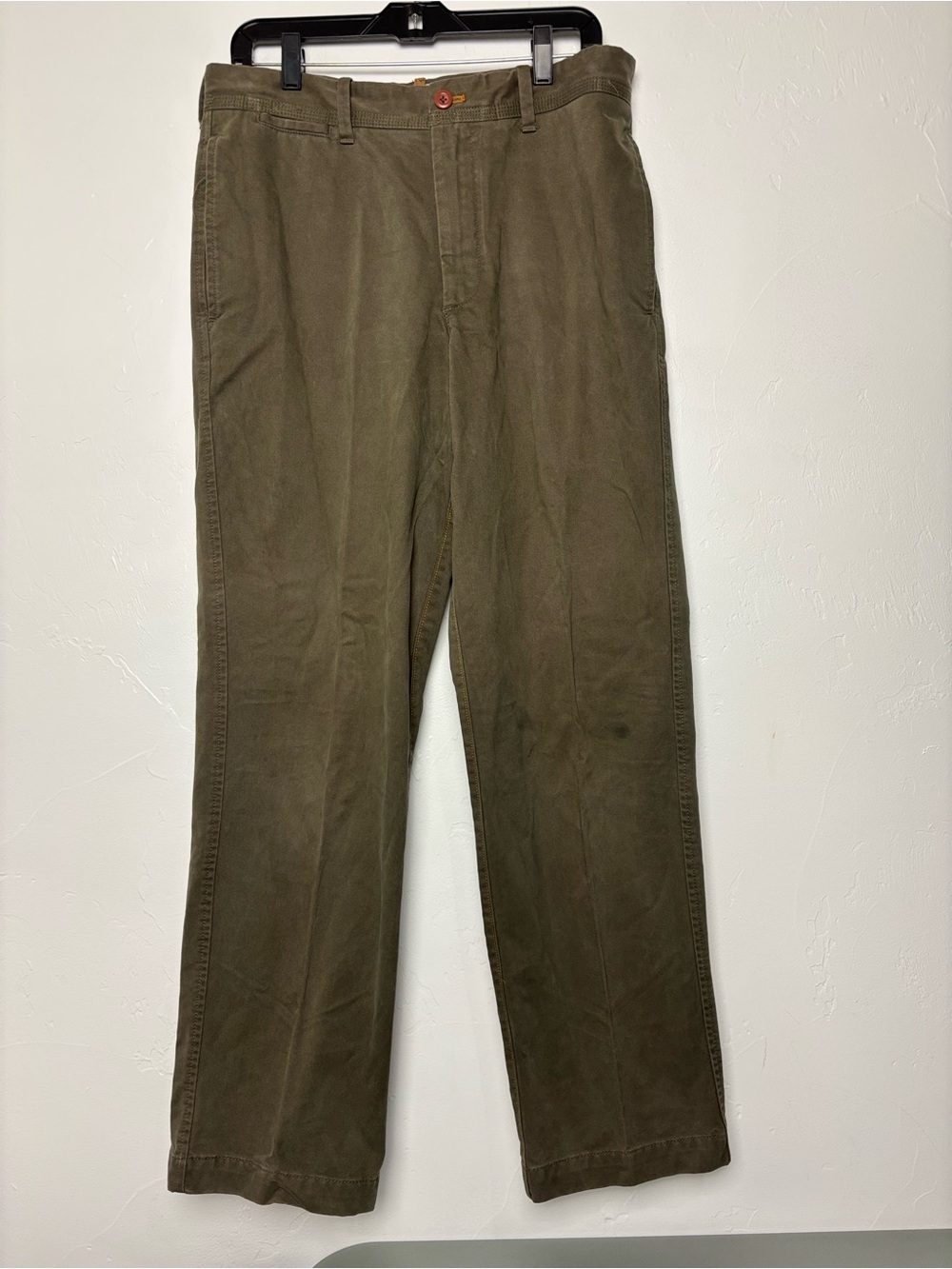 Timberland Men's Pant 32x32 Olive Cotton Casual STAIN Knee